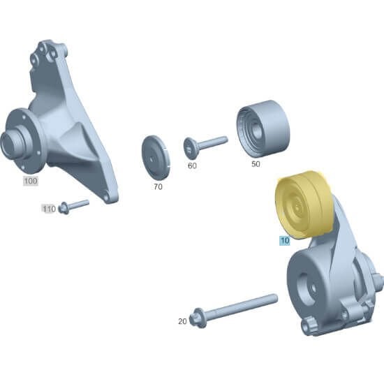 Kayış Gergi Makarası Kütükteki Tek Makara ML Seri W164, S Seri W221, R Seri W251, G Seri W463 Motor: OM642 OEM A6422001470