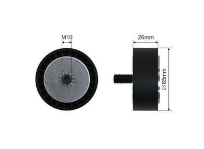 Kayış Gergi Makarası Düz Alt / Kayış Gergi Kasnağı / Kayış Gergi Bilyası C Seri W205, GLC Seri W253 Motor: OM651 OEM A0002021819