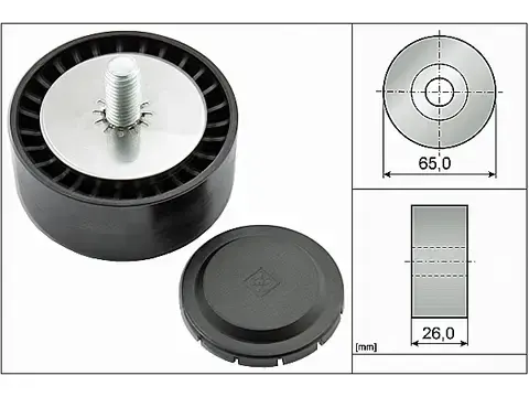 Kayış Gergi Makarası Düz Alt / Kayış Gergi Kasnağı / Kayış Gergi Bilyası C Seri W205, GLC Seri W253 Motor: OM651 OEM A0002021819