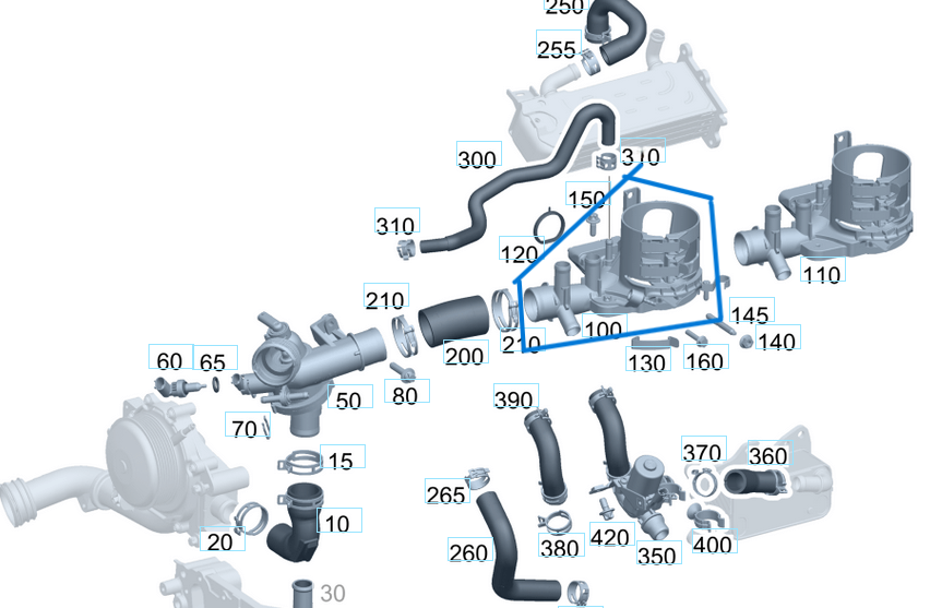 Mazot Filtre Ayağı / Su Tahliye Braketi / Yağ Soğutucu Su Braketi / Mazot Filtre Yuvası Sprinter W906 Motor: OM651 OEM A6512006000, A6512003900, A6512001556