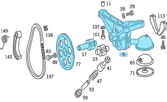 Yağ Pompası  Sprinter W901, W902, W903, W904, Motor: OM602 OEM A6021803001