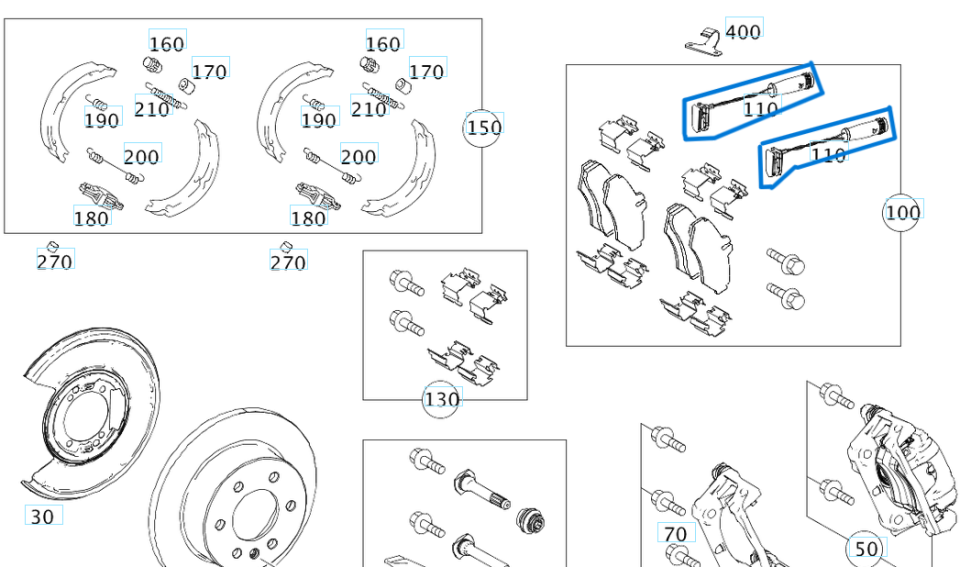 Fren Balata Fişi / Fren Balata İkaz Sensörü Ön Arka 96mm Vito W639, Sprinter W906, W907 OEM A6395401517, A6395401417
