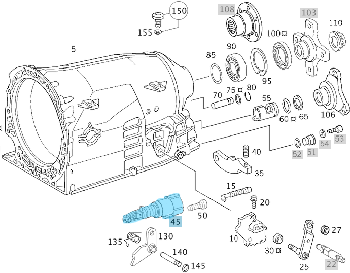 Otomatik Şanzıman Kumanda Çubuğu / Otomatik Şanzıman Ayar Çubuğu E Seri W124, W210, C Seri W202, S Seri W140, Sprinter W901, W902, W903, W904 OEM A1402701365