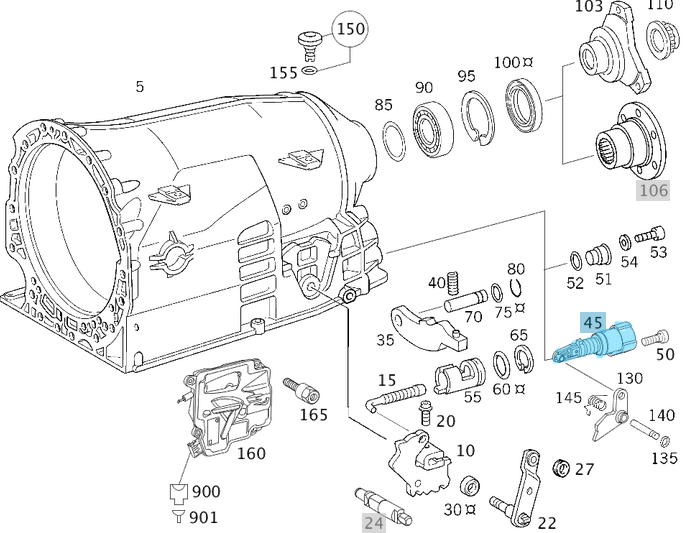 Otomatik Şanzıman Kumanda Çubuğu / Otomatik Şanzıman Ayar Çubuğu E Seri W124, W210, C Seri W202, S Seri W140, Sprinter W901, W902, W903, W904 OEM A1402701365