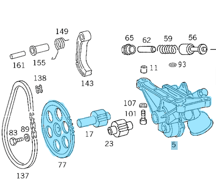 Yağ Pompası Dişlili E Seri W210, C Seri W202, Motor: OM604, OM611, OEM A6111800001, 6111800001