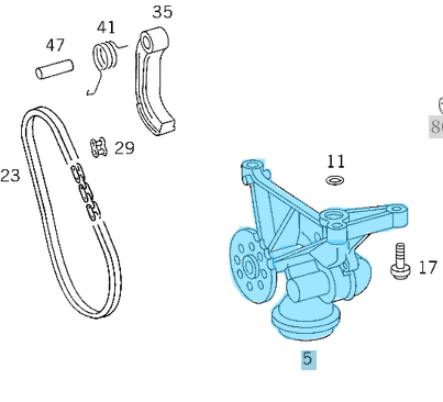 Yağ Pompası Dişlili E Seri W210, C Seri W202, Motor: OM604, OM611, OEM A6111800001, 6111800001