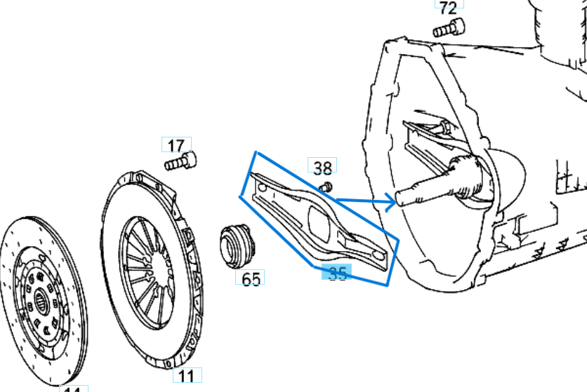 Debriyaj Çatalı Sprinter W901, W902, W903, W904 OEM A9012500021