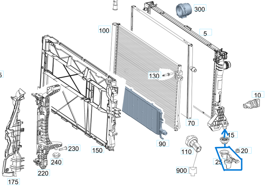 Radyatör Bağlantı Ayağı Sol Vito W447 OEM A4475000531