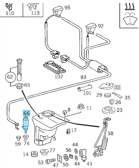 Silecek Su Motoru / Silecek Su Fıskiye Motoru C Seri W203, W204, E Seri W211, W212, S Seri W221, Vito W639, Sprinter W906, 3 Seri E90, F30, 7 Seri E38, F25, 5 Seri E60, OEM A2218690121, A67128362154, A2108690821, A67128377612