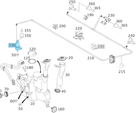 Silecek Su Motoru / Silecek Su Fıskiye Motoru ML Seri W164, W166, OEM A1648690421, 1648690421