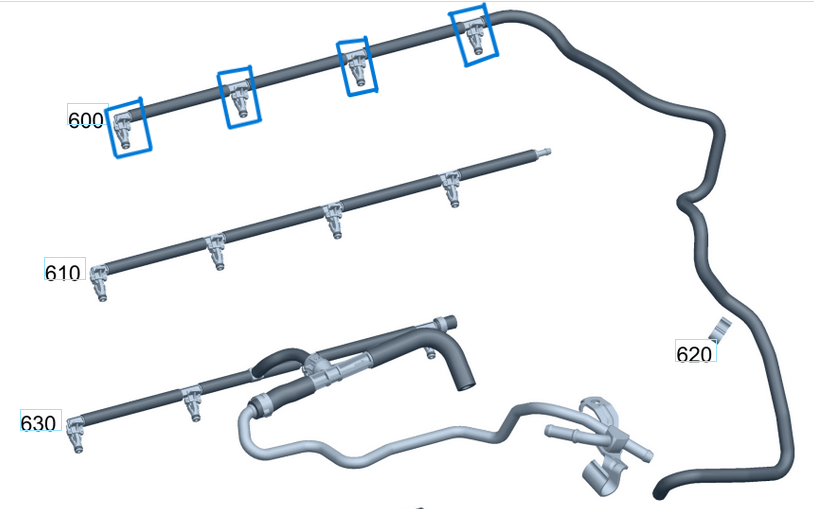 Mazot Geri Dönüş Rekor Takımı OM651 Motor Tüm Modeller İçin OEM A6510700132