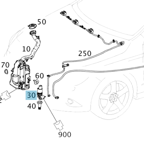 Silecek Su Motoru / Silecek Su Fıskiye Motoru A Seri W176, B Seri W246, CLA Seri X117, GLA Seri X156, OEM A2468660000, 2468660000