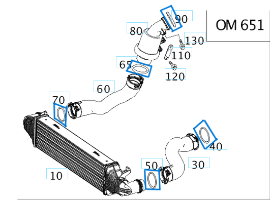 Oring Conta İntercooler Ø60 C Seri W204, E Seri W212, Sprinter W906, Motor: OM642, OM651 BMW Tüm 1 Seri, 2 Seri, 3 Seri, 5 Seri, 7 Seri ve X Serileri OEM A0219976645, 13718596850, 11618506786, 11618506785, 11617801971, 11617801974, 7701071288