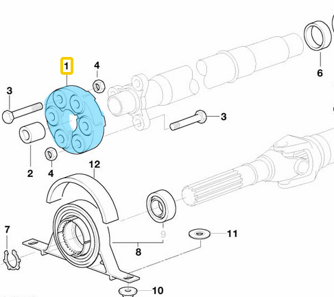 Şaft Köselesi / Şaft Takozu OEM Kalite BMW 1 Seri E81, F20, 3 Seri E30, E36, E46, E90, F30, 5 Seri E12, E28, E34, E39, F10, X5 Seri E53, E70, OEM 26117511454, 26111209168, 26111227420, 26117500004