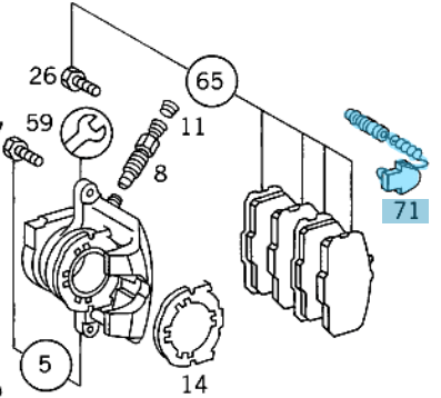 Fren Balata İkaz Fişi / Fren Balata Sezicisi C Seri W201, E Seri W124, S Seri W126, OEM A2015400317, A1265400617, 2015400317, 1265400617