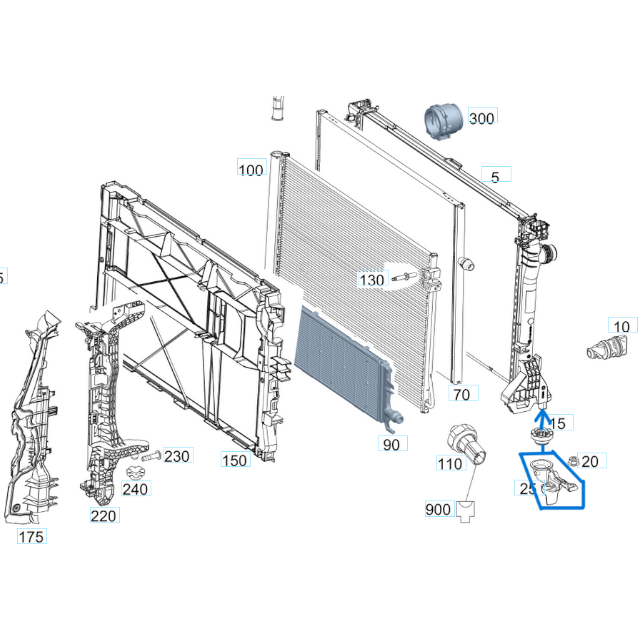 Radyatör Bağlantı Ayağı Sol Vito W447 OEM A4475000531