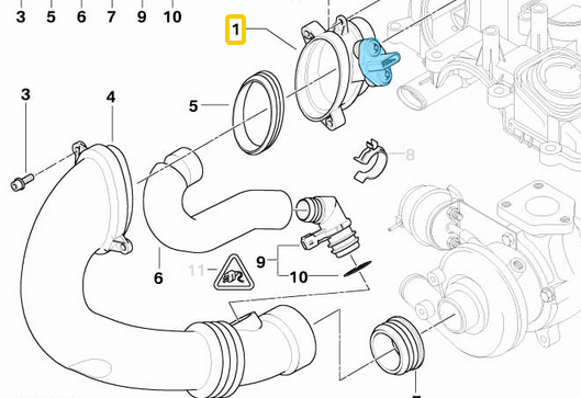Hava Debimetre Sensörü / Akışmetre Müşiri / Hava Akış Valfi Mercedes Motor: OM611, OM646, OM668, M111, BMW Motor: N40, N46, M47, M57 OEM 0041537328, 0041530628, 0000940928, 0000941448, 13622247074, 13627787076,13627566986