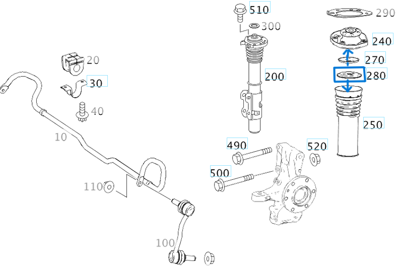 Amortisör Takoz Sacı Ön Alttaki Sprinter W906 OEM  A9063230132