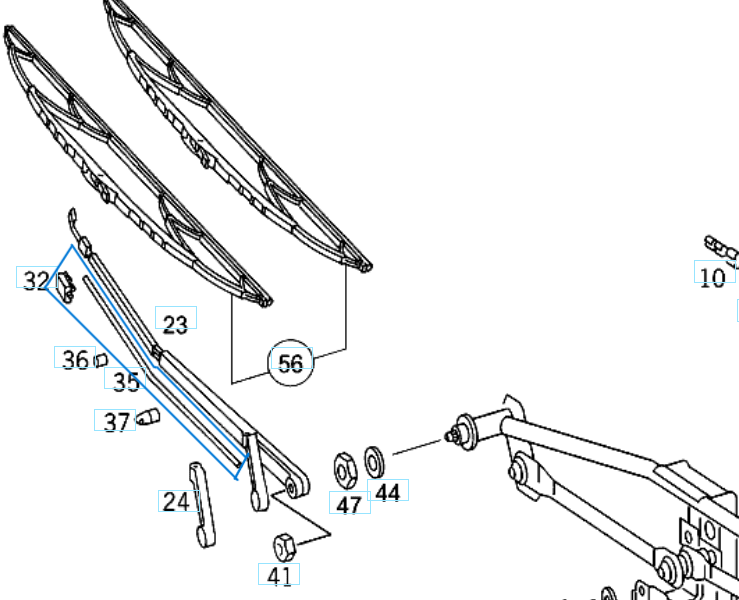 Su Fıskiye Memesi Silecek Kolundaki Sprinter W901, W902, W903, W904 OEM A0008601547