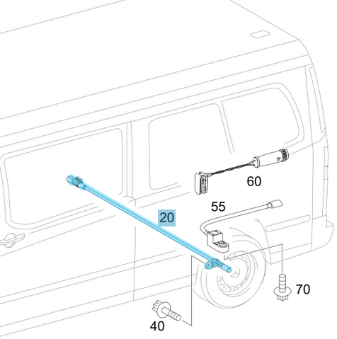 ABS Sensörü Arka Sağ Sprinter W906, VW Crafter OEM A9069050901, 9069050901, 2E0927748T
