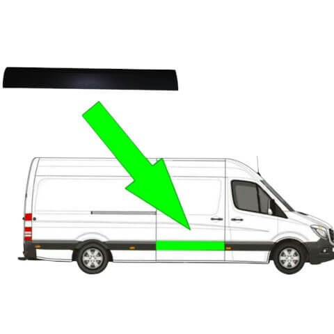 Kaplama Orta Sürgülü Kapı Sağ / Orta Kapı Kaplaması Sağ Sprinter W906 OEM A9066901000, A9066905482