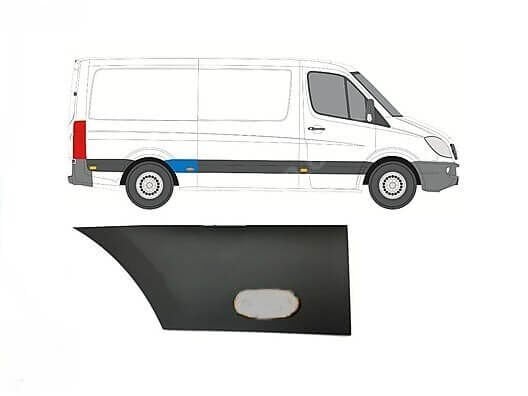 Kaplama Çamurluk Arkanın Önü Sağ 525mm / Arka Çamurluk Kaplaması Ön Parça Sağ / Arka Çamurluk Ara Kaplaması Sprinter W906 OEM A9066902682, A9066903462