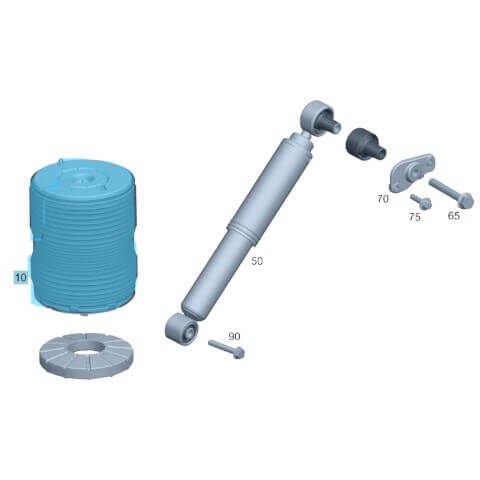 Amortisör Hava Körüğü Arka / Havalı Yay Körüğü Arka Sağ-Sol Vito W447 OEM A4473280000