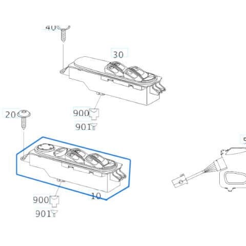 Cam Açma Düğmesi Ön Sol Arka Cam Açmalı Vito W639 OEM A6395451213, A6395450413