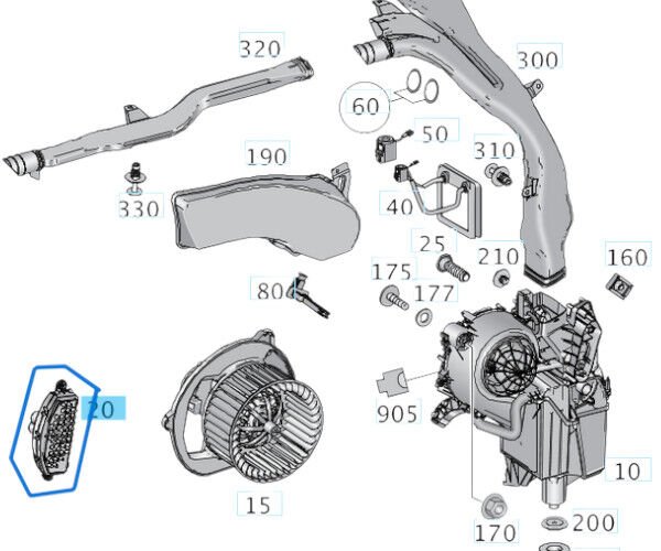 Klima Şalteri / Klima Tarağı / Klima Duyucusu ML Seri W166, GL Seri X166 OEM A1669064001