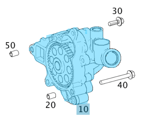 Yağ Pompası E Seri W211, W212, C Seri W203, W204, Sprinter W906, Motor: M271 OEM A2711800801, 2711800801
