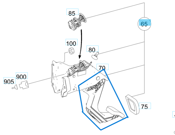 Debriyaj Pedalı Sprinter W906 OEM A9062900501