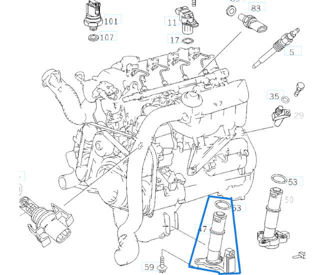 Yağ Seviye Müşürü / Yağ Seviye Sensörü Karterdeki Vito, Sprinter CDI M111, M271, OM611, OM646, OM648 OEM A0009050301, A0061533028, A0041537428, A0041535228