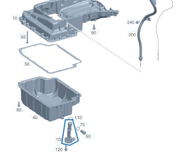 Yağ Seviye Müşürü / Yağ Seviye Sensörü Karterdeki Sprinter W907, C Seri W205 Motor: M176, M264, OM651, OM654 OEM A0919057101, A6549050600, A0919054201, A1779050100