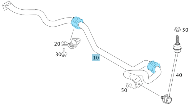 Viraj Demir Lastiği Ön 31,50mm S Seri W221 OEM A2213231765