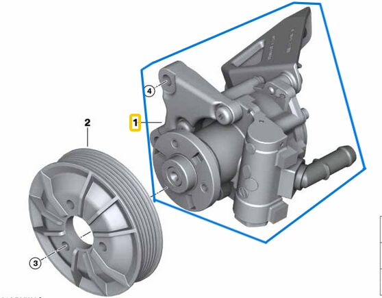 Direksiyon Pompası BMW 1 Seri E81, E82, E87, E88, 3 Seri E90, E91, E92, E93, X1 Seri E84 Motor: N52, N53, N52N OEM 32416769887, 32414042171