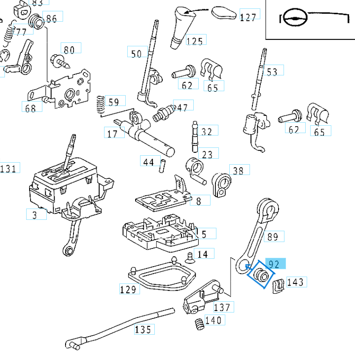 Vites Kol Lastiği Yeşil Otomatik Şanzıman E Seri W123, W124, W210, C Seri W201, W202, S Seri W140, Vito W638 OEM A2029920010