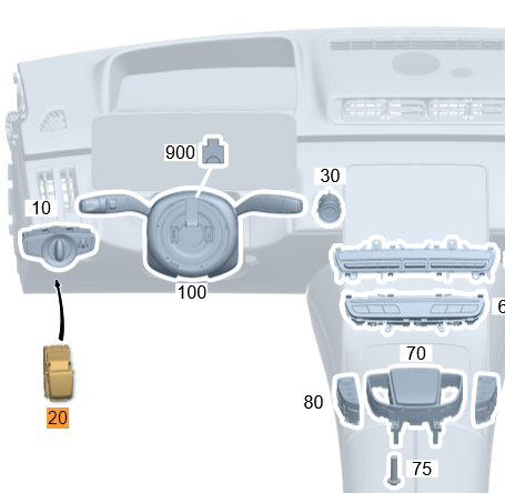 El Fren Düğmesi / El Fren Butonu / El Fren Şalteri C Seri W205, GLC W253, EQC W293 OEM A2059051516, A2059056603