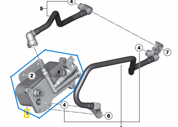 Otomatik Şanzıman Yağ Soğutma Radyatörü BMW 5 Seri F07, F10, F11,  Motor N20 OEM 17217638582