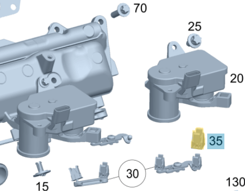 Emme Manifold Motor Ayak Bakaliti / Gaz Kelebek Ayar Segmanı / Gaz Kelebek Küresel Ayar Kol Segmanı Motor: OM642 OEM A6420910150