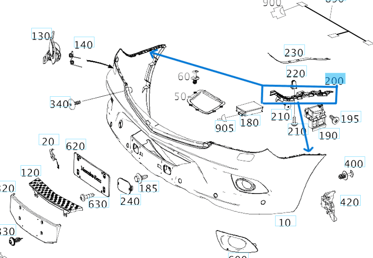 Tampon Braketi Ön Sol Sprinter W906 OEM A9068890014