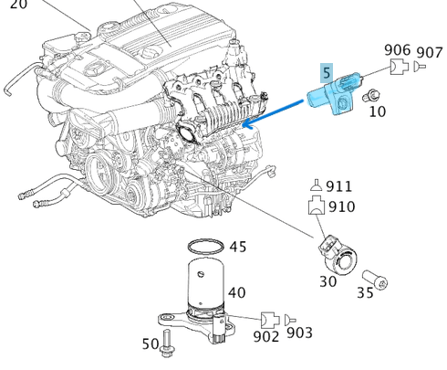 Krank Devir Sensörü /Konum Sensörü / Krank Pozisyon Sensörü C Seri W204, E Seri W211, W212, S Seri W222, Sprinter W907, Motor: M271, M276, OM651 OEM A2769051500, A2769051200, A2769050700, A2761530128