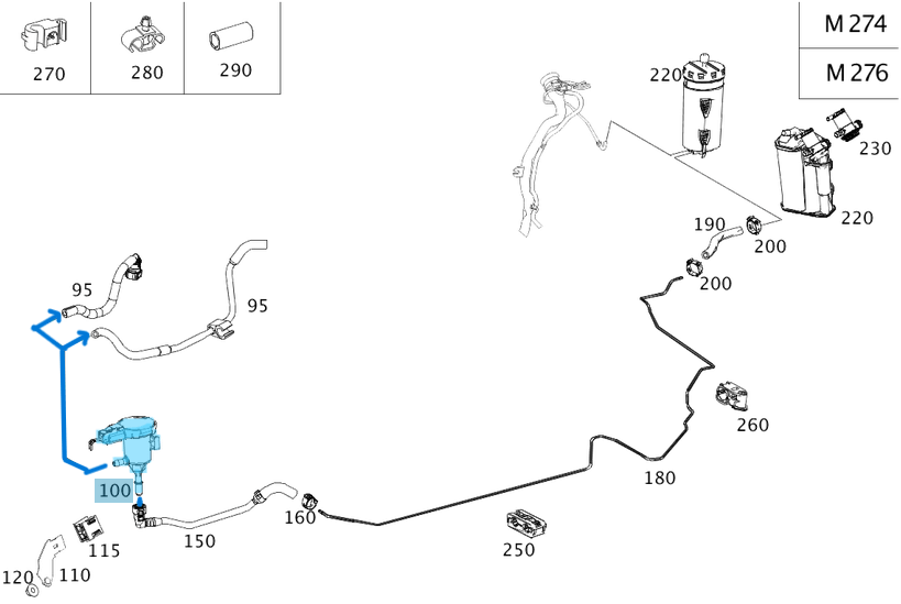 Depo Yakıt Hava Valfi / Yakıt Havalandırma Valfi CLA W117, GLA X156, ML W166, A Seri W176, B Seri W242, E246, C Seri W204, W205, E Seri W212, W213, S Seri W221, W222, Vito W448, G Seri W463, Motor: M270, M274 OEM A0014760532, A0004760600