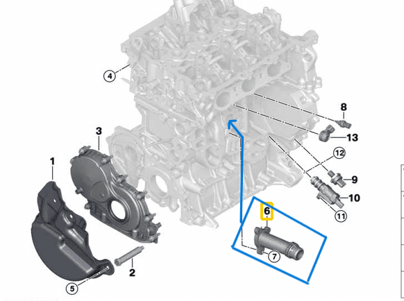 Blok Su Borusu Bakalit BMW F20, F32, F39, F40, F48 1 SERI, 4 SERI, X1, X2 B37B, B38 OEM 11118571141, 11114746680