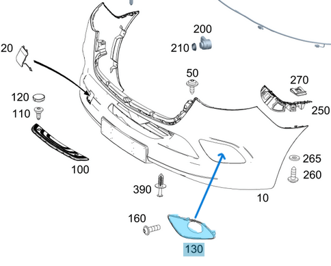 Sis Far Çerçevesi Sağ Sprinter W907, W910, OEM A9108854400