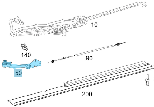 Kapı Kızak Sürgüsü Sağ Alt / Sürgülü kapı Makarası Sağ Alt Sprinter W907, W910, OEM A9077604100, A9107605000