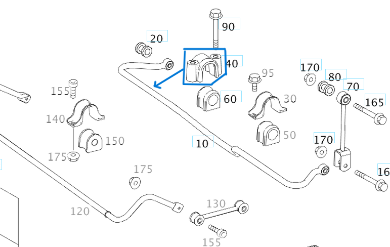 Viraj Demir Kelepçesi Sprinter 515-516 W906 Arka Çift Teker OEM A9063261540