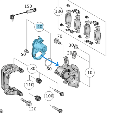El Fren Park Motoru 12 DİŞ Ø8mm / El Fren Ayar Motoru GL X166, GLE C292, C Seri W205, E Seri W213, S Seri W222, Coupe W217, OEM A1669065401