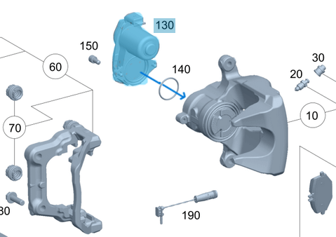 El Fren Park Motoru 12 DİŞ Ø8mm / El Fren Ayar Motoru Sağ-Sol GLC W253, E Seri W213, W290, Coupe W238, OEM A0009061004