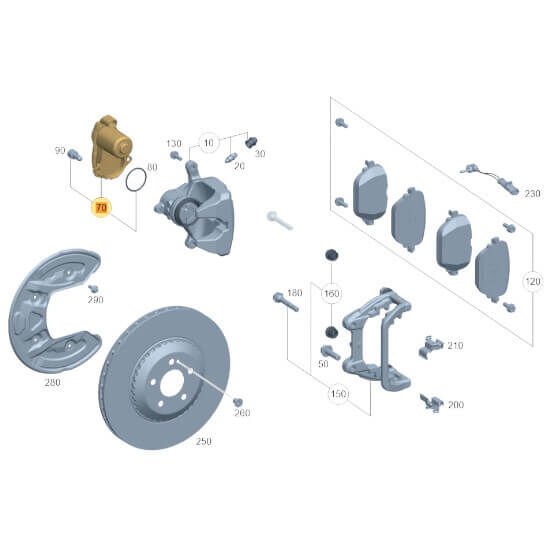 El Fren Park Motoru 12 DİŞ Ø8mm / El Fren Ayar Motoru Sağ-Sol GLC W253, E Seri W213, W290, Coupe W238, OEM A0009061004