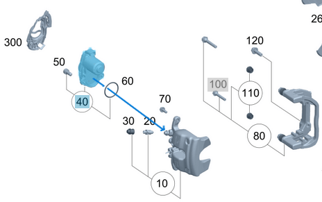 El Fren Park Motoru / El Fren Ayar Motoru Sol GLE W167, G Seri W463, W465, OEM A1679062004